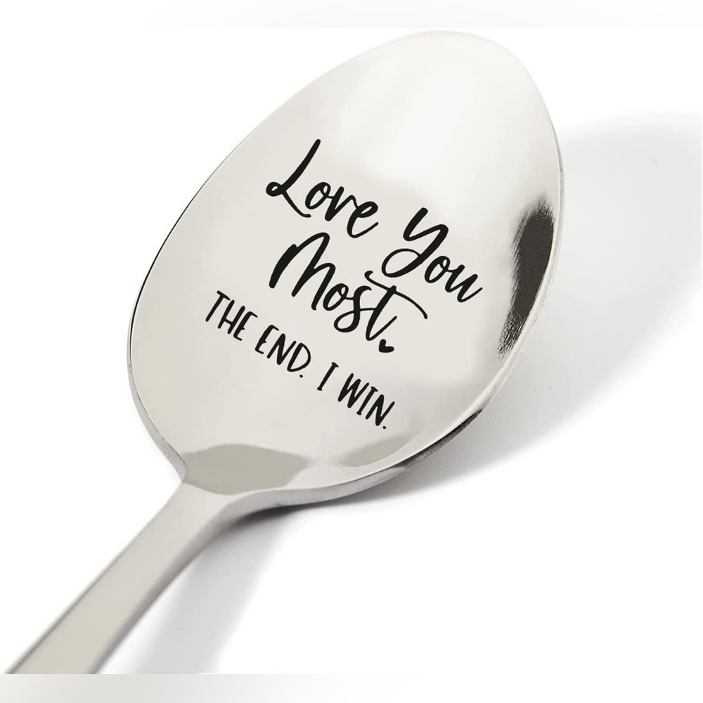 NEW I Love You, Engraved Spoon, Stainless Steel, Choice of phrase - Picture 3 of 5